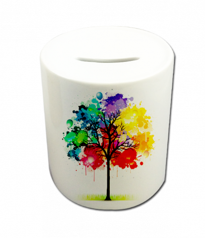 กระปุกออมสิน พิมพ์สี Colorful Piggy Bank